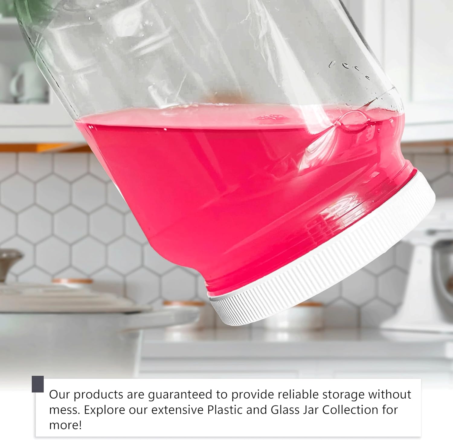 Plastic Food Jars with Leak Proof Lids 3 Pack