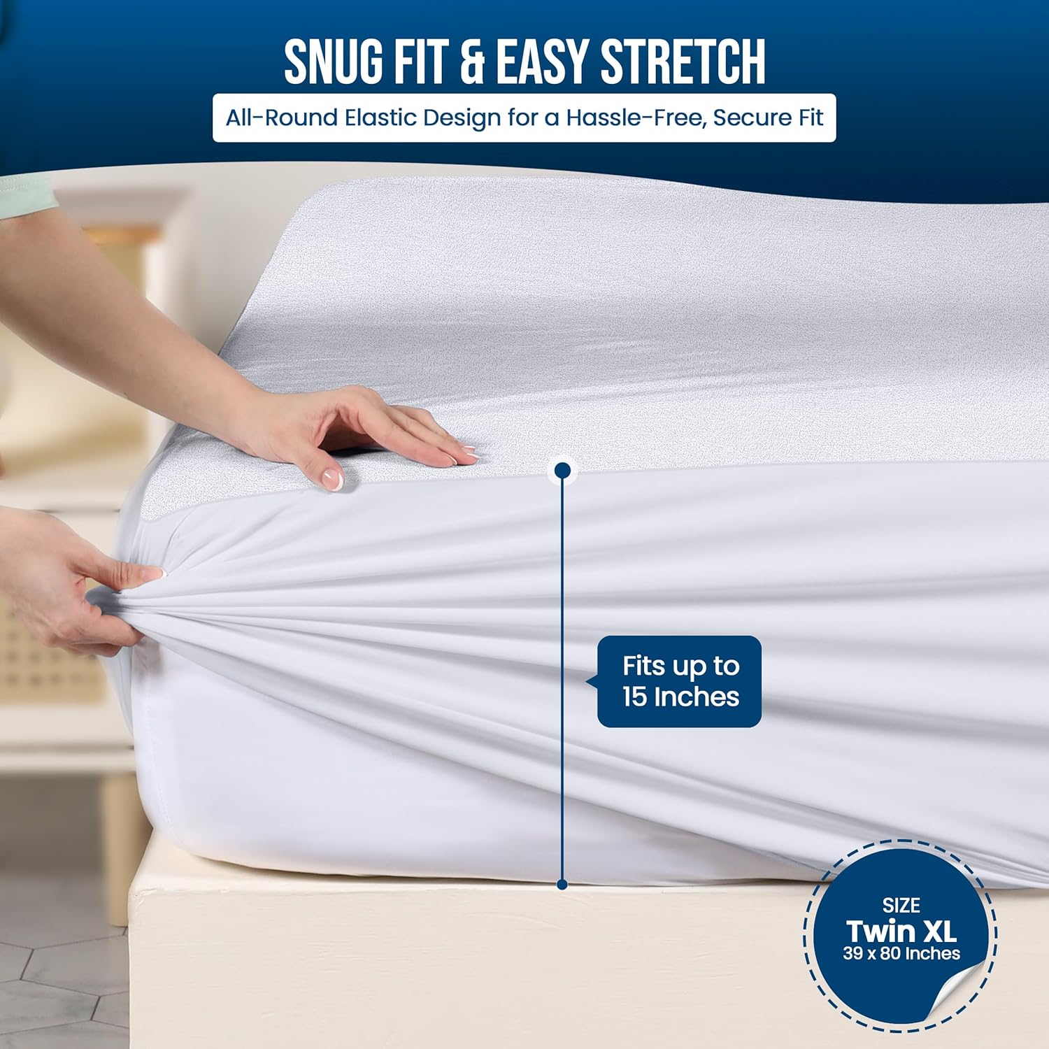 Utopia Bedding Waterproof Mattress Protector Twin XL Size