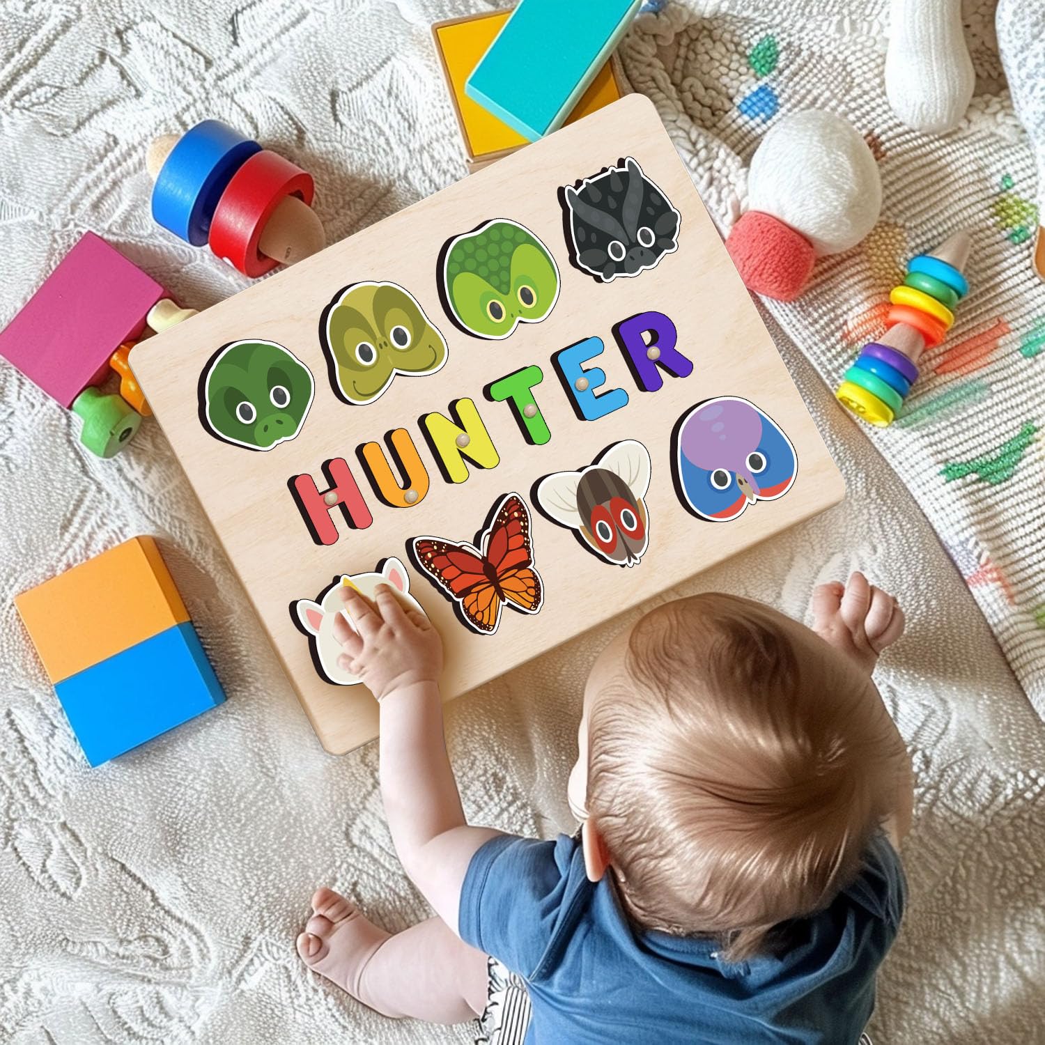 Personalized Wooden Name Puzzle For Toddlers 1