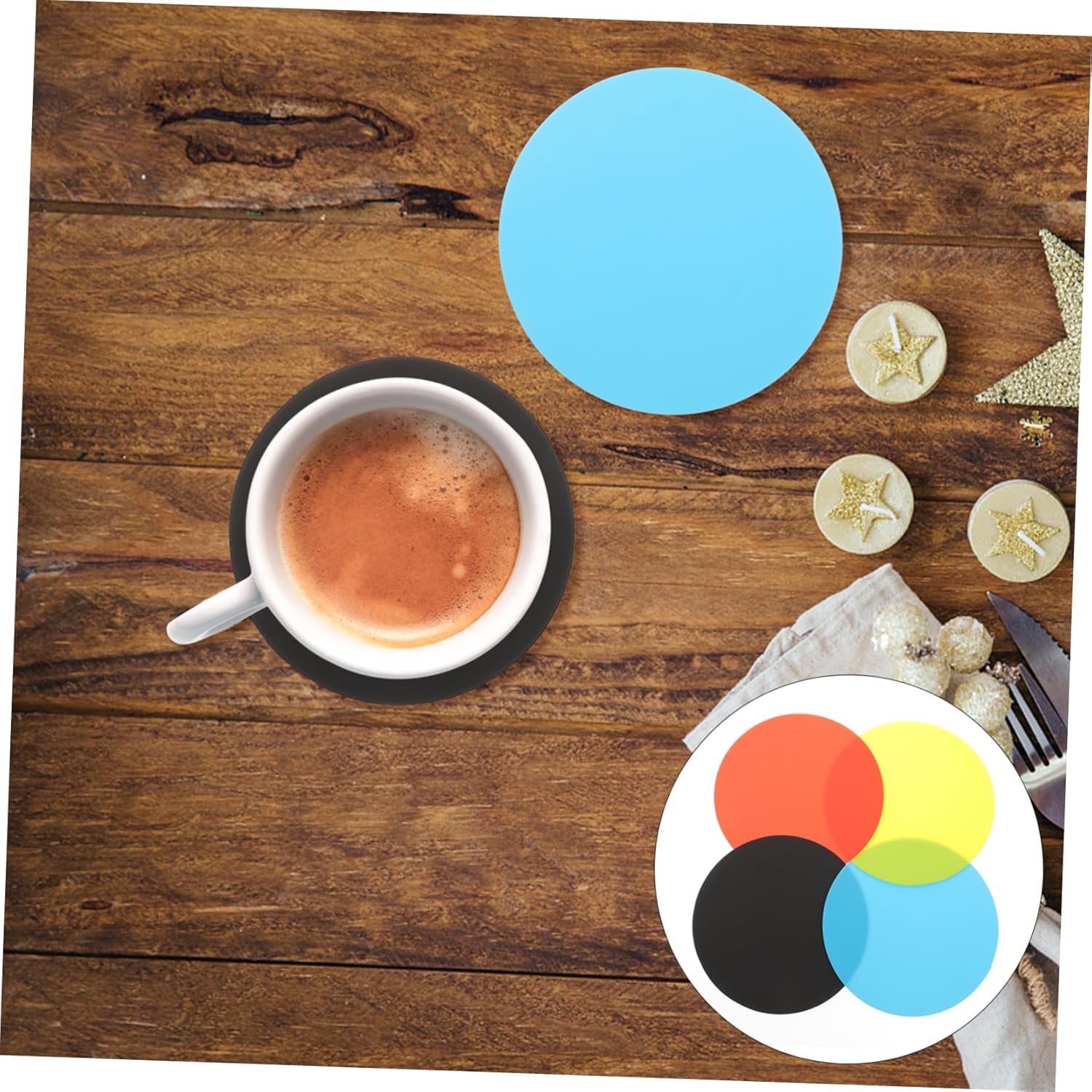 12pcs Electric Jar Lid Opener Coasters Mats