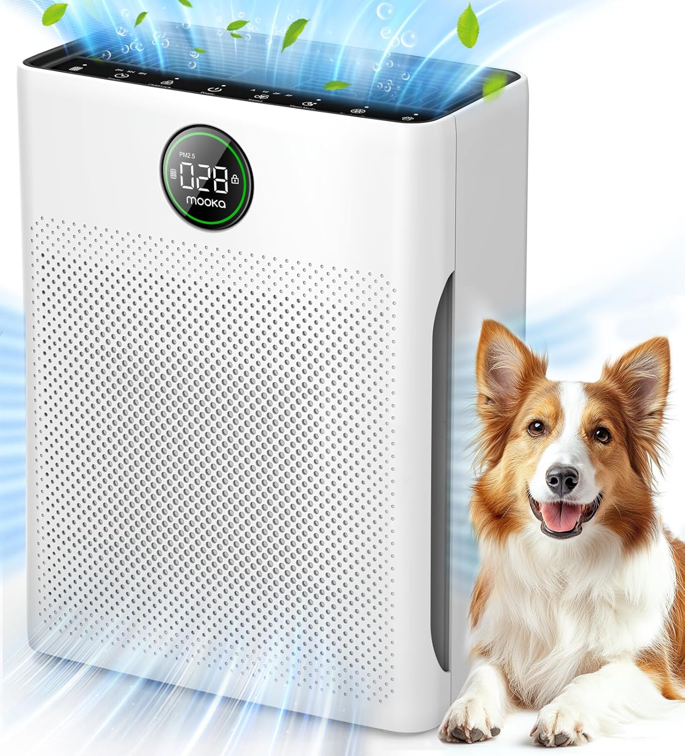 MOOKA PR1 HEPA Air Purifier for Large Room 2200 Sq Ft