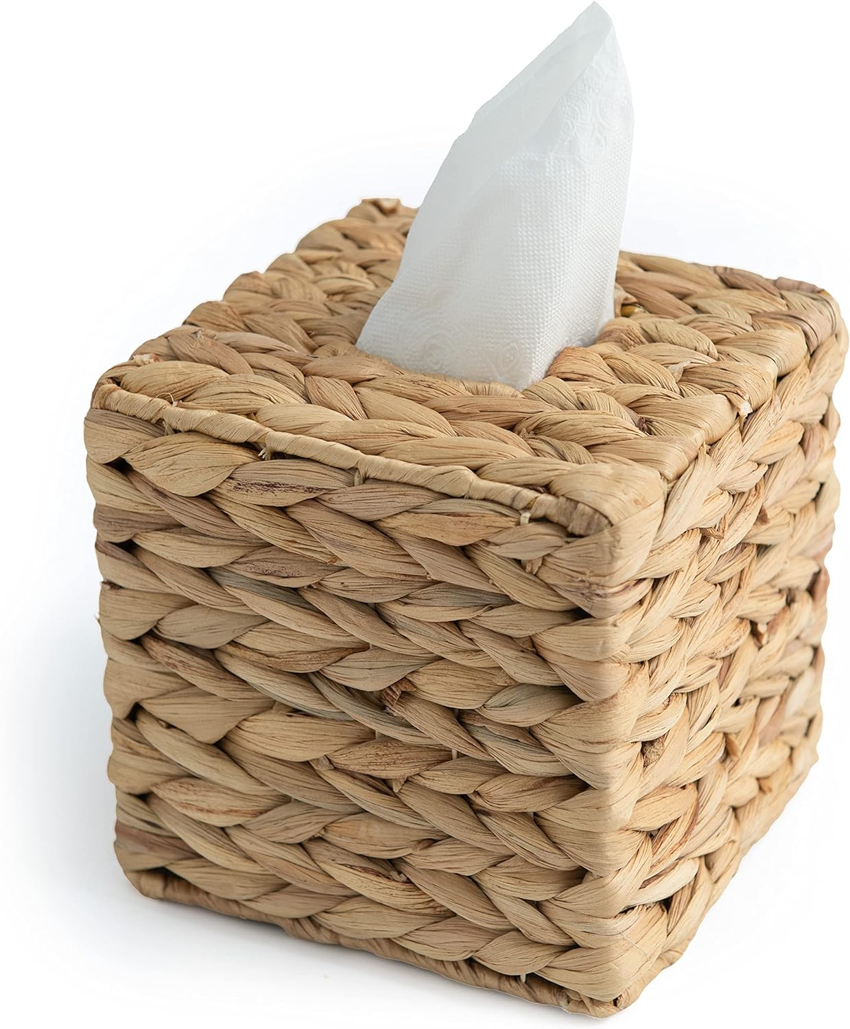 KOLWOVEN Tissue Box Holder Square Wicker