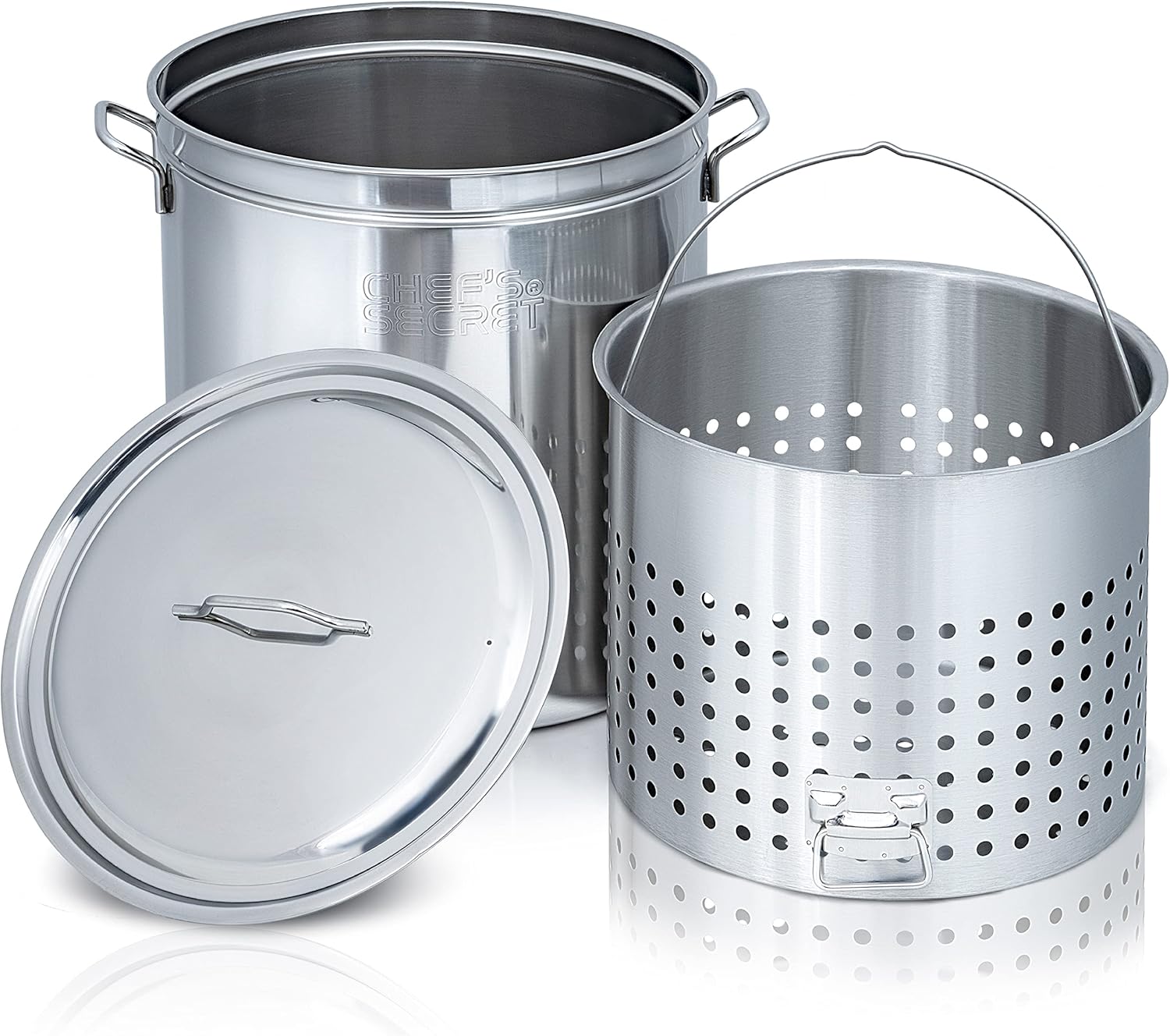 Chefs Secret 82 Quart Stockpot with Basket