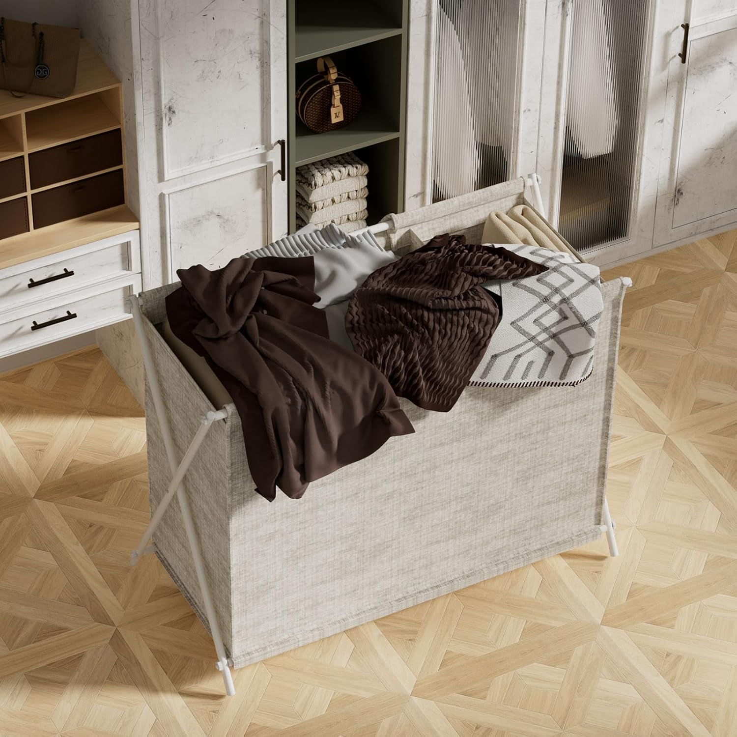 Vasicar 3 Section Laundry Sorter Basket Hamper Organizer