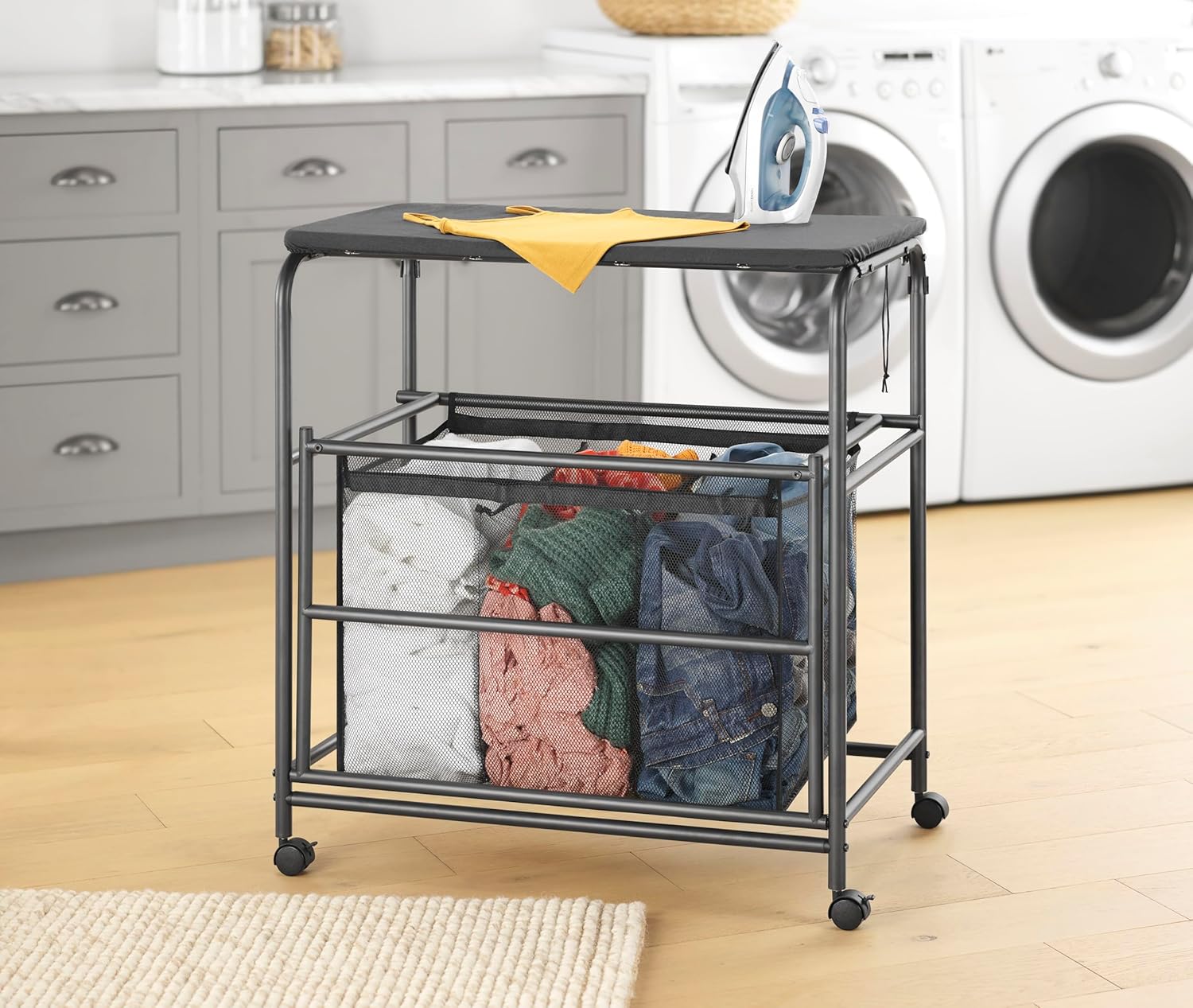 Whitmor Triple Laundry Sorter with Ironing Table