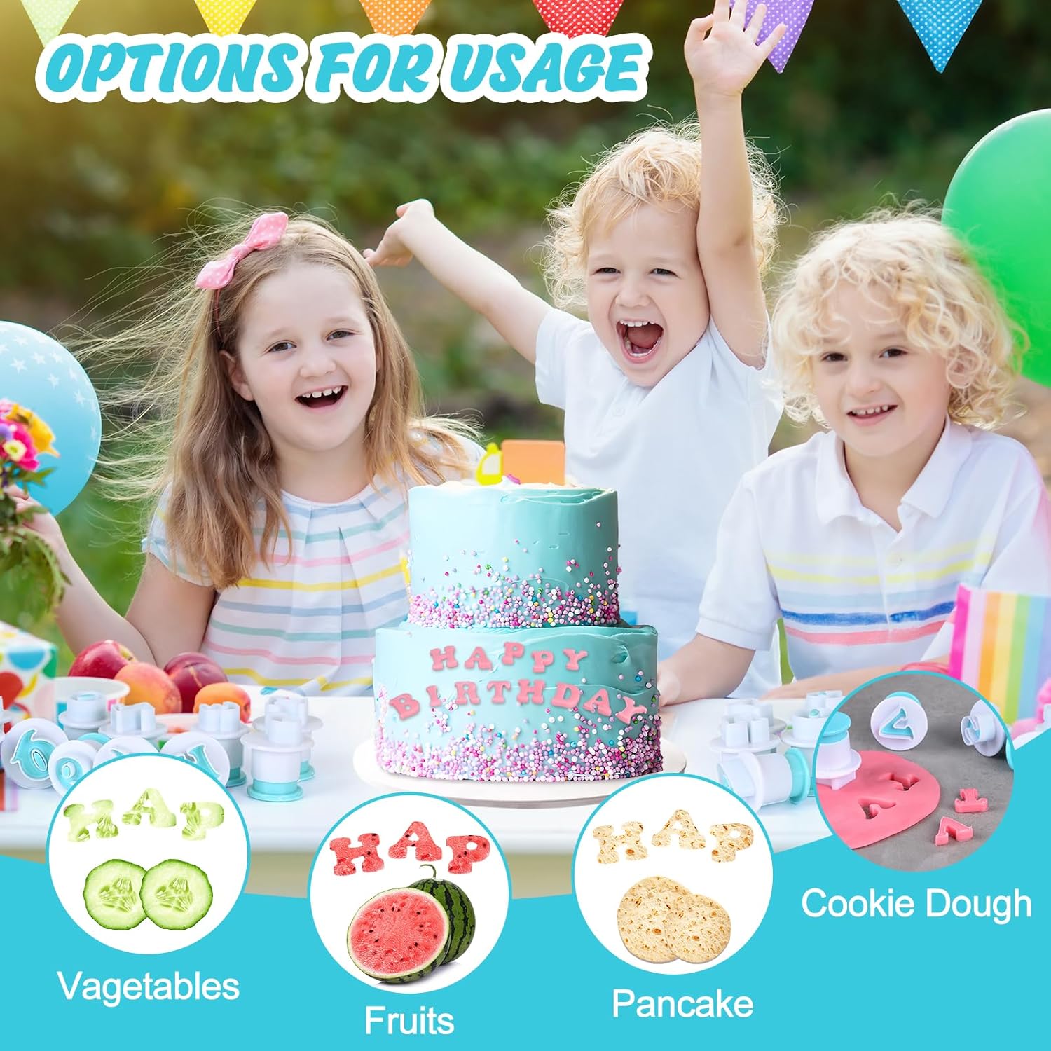 36 Piece Alphabet Number Fondant Mold Set