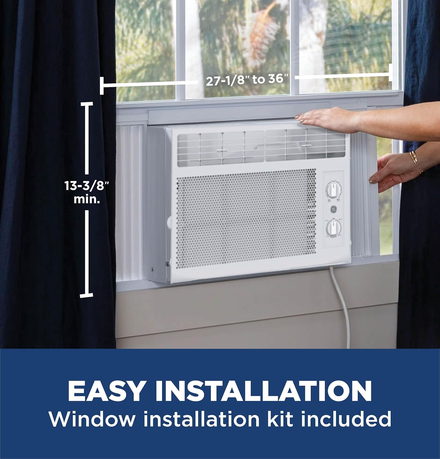 GE 5000 BTU Window Air Conditioner Unit White