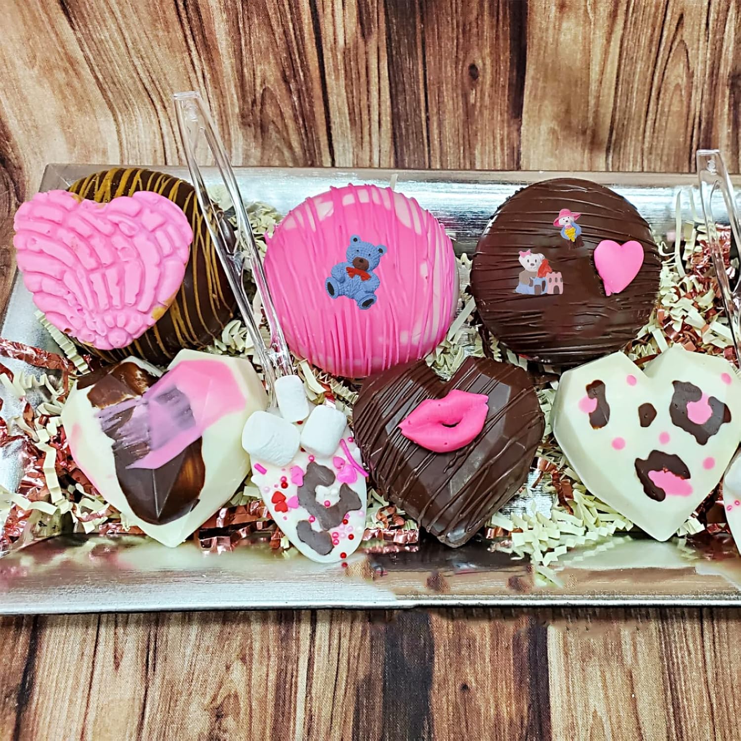Teddy Bear Chocolate Silicone Molds 4pcs for Cake Decoration