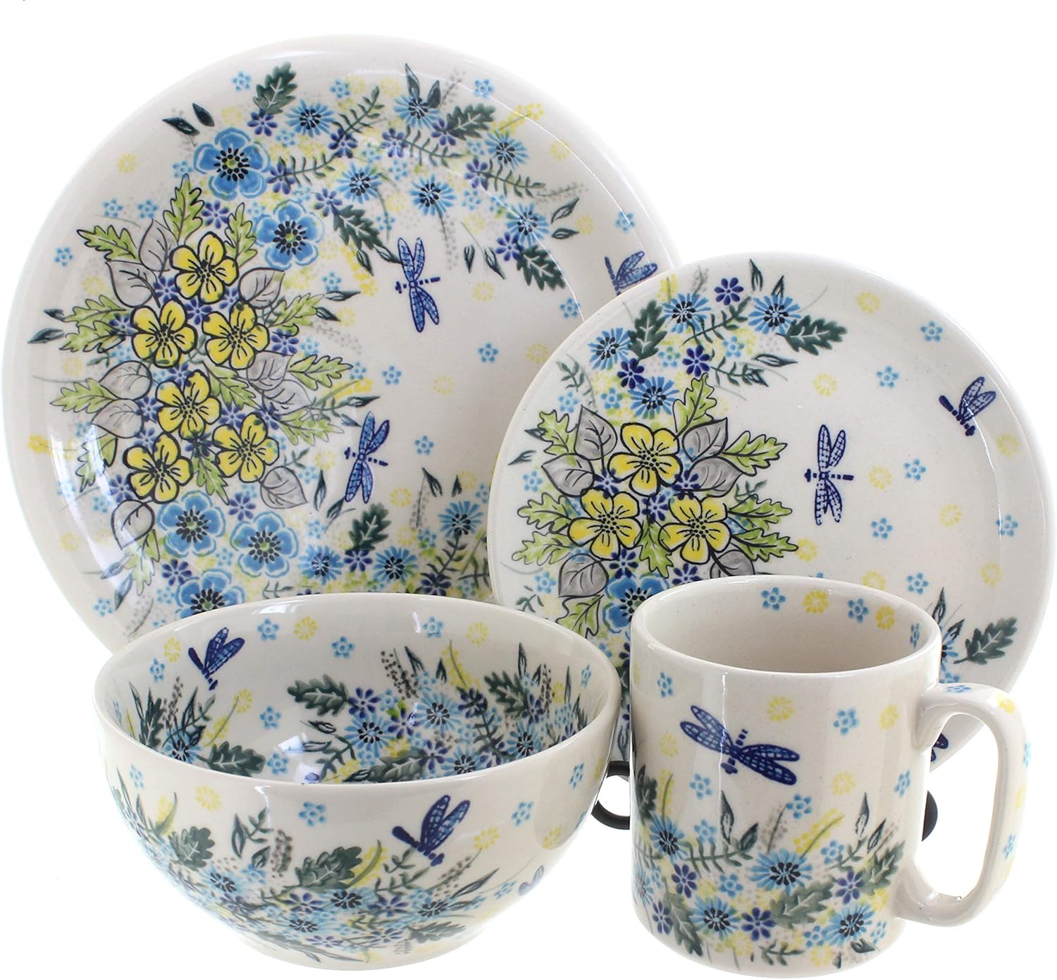 Blue Rose Polish Alyssa 16 Piece Dinnerware Set