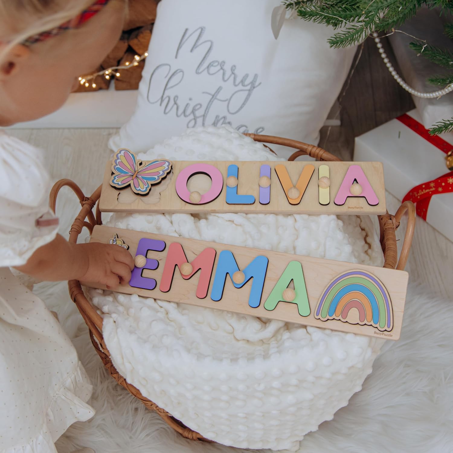 Personalized Wooden Name Puzzle With Pegs