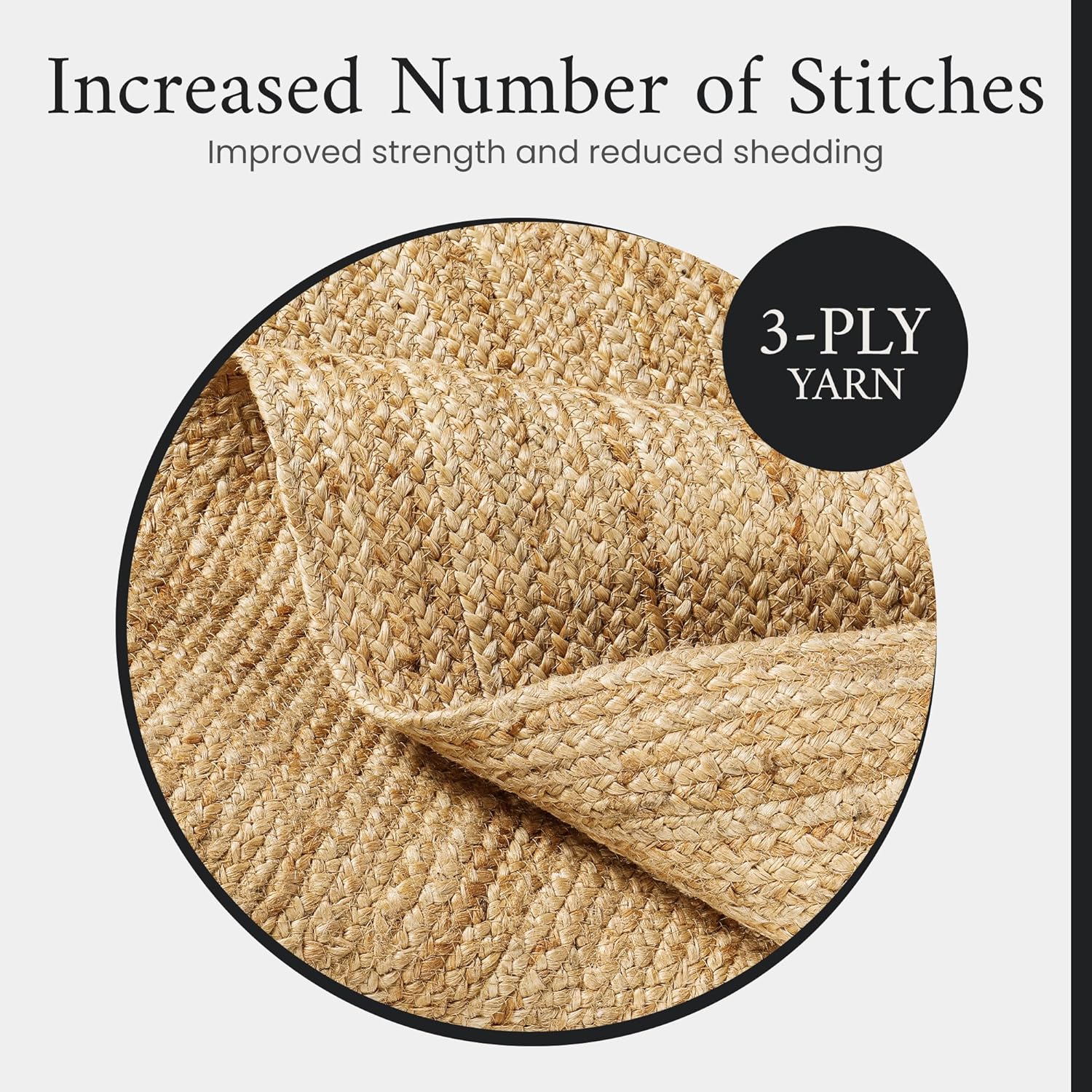 Spoiledhome Jute Rug 2x6 Natural Runner