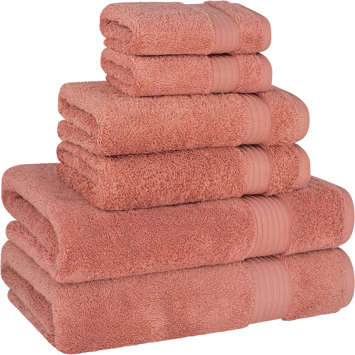 Cotton Paradise 6 Piece Towel Set with Soft Turkish Towels