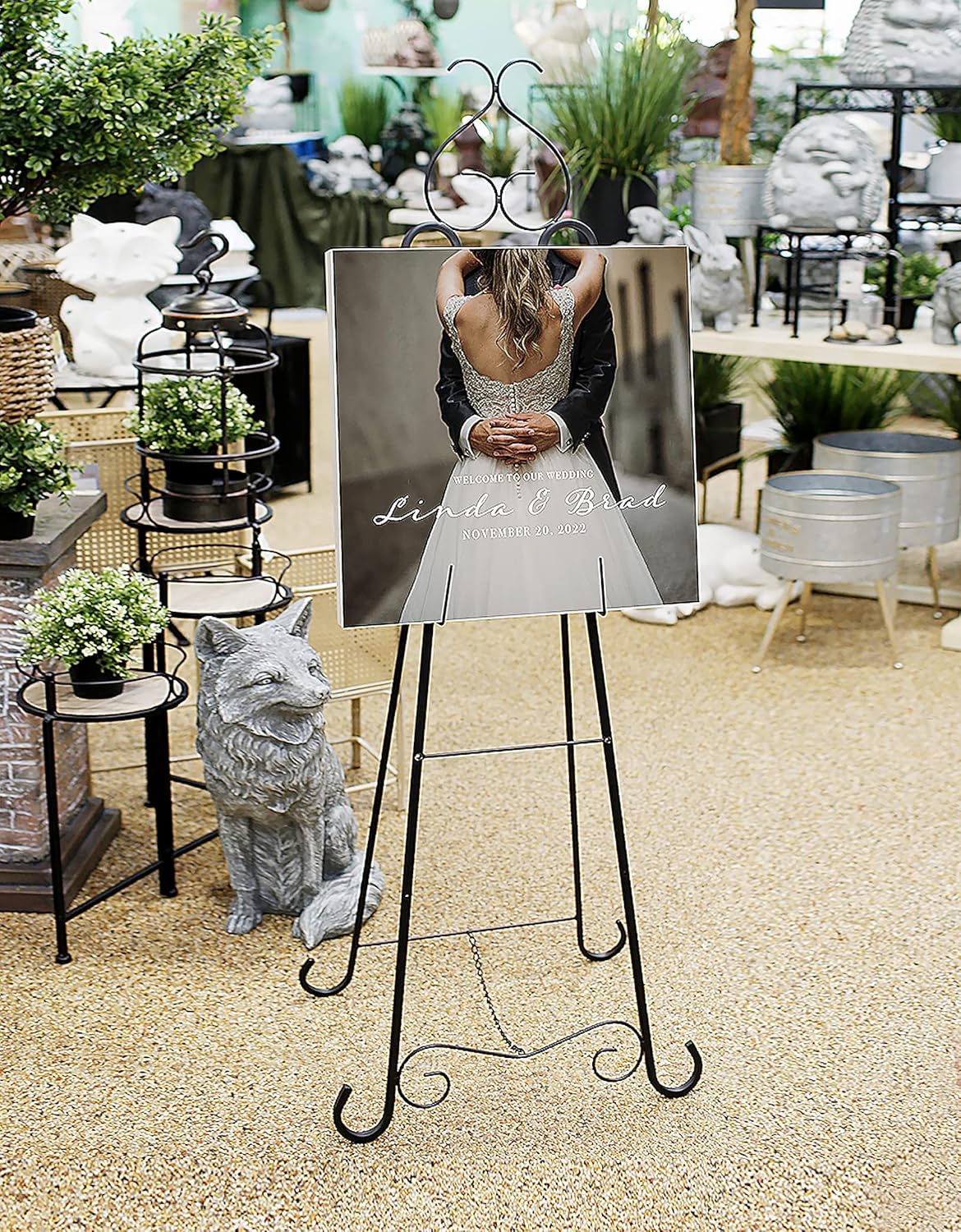 Designstyles Metal Easel Display Stand Black