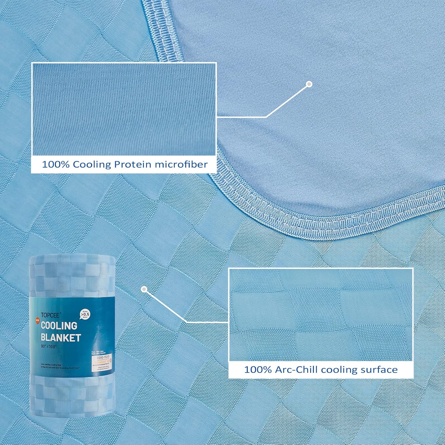 Topcee Cooling Blanket for Hot Sleepers 50x70