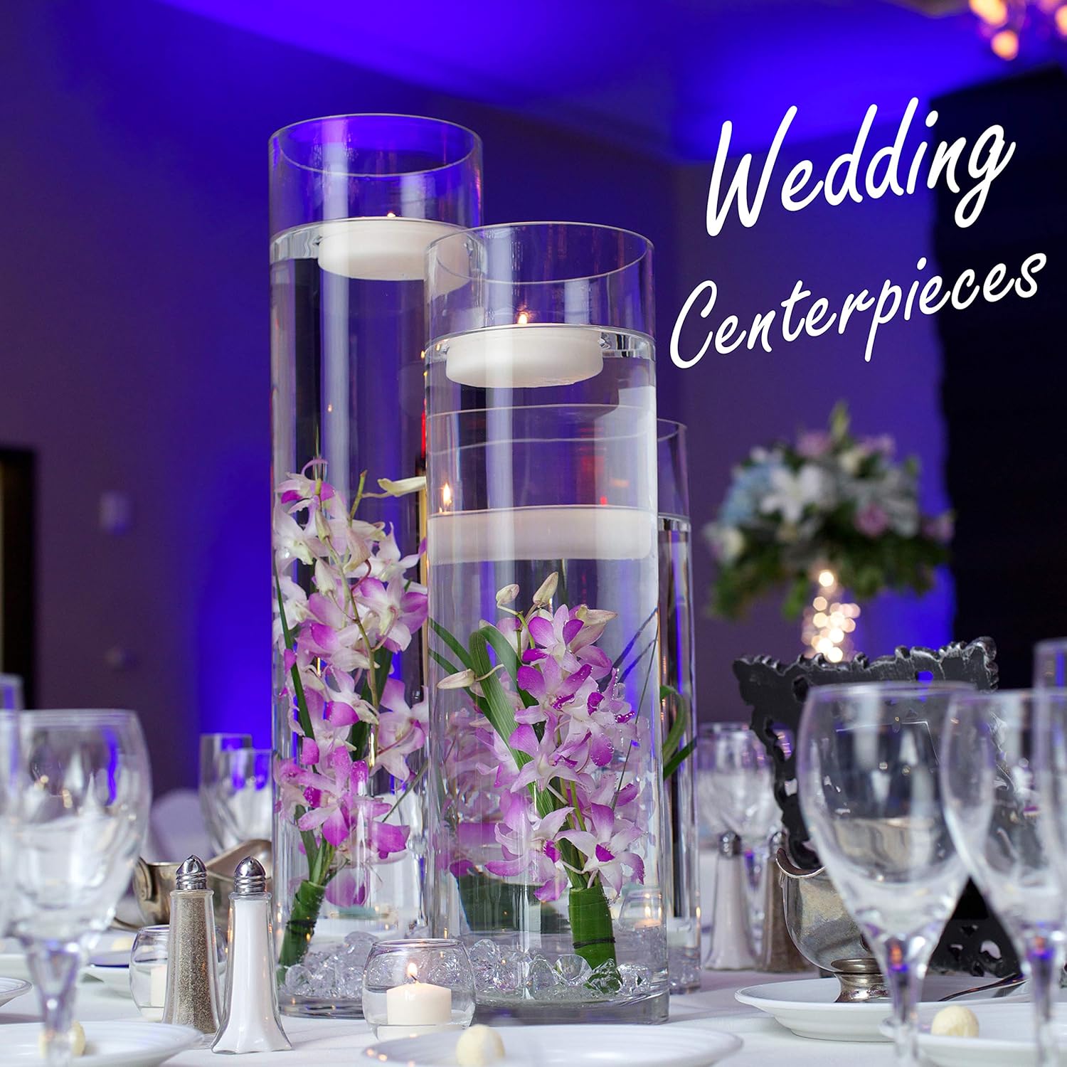 CYS EXCEL Clear Cylinder Glass Vase Set