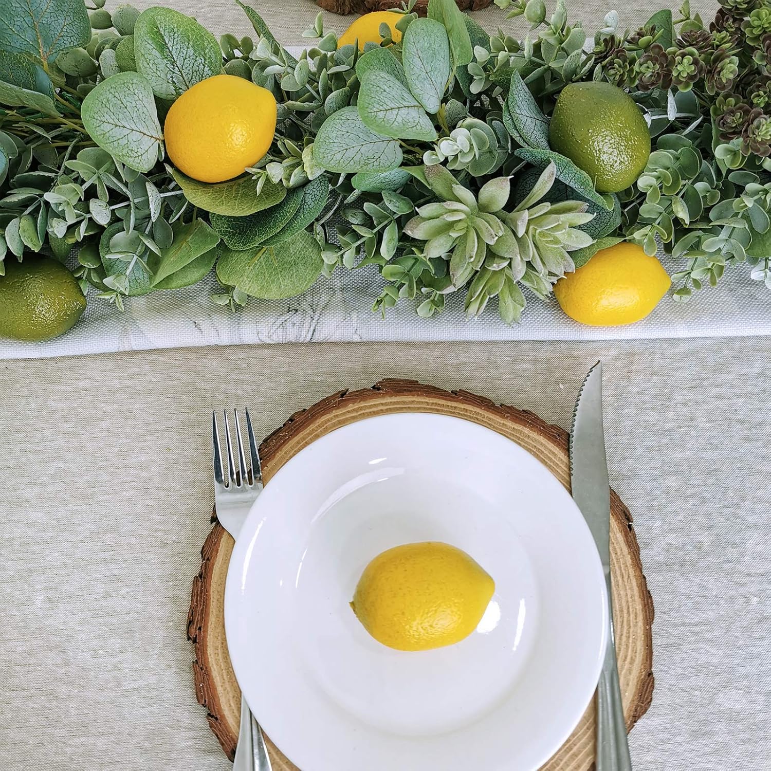 Winlyn 28 Pcs Artificial Lemon and Lime Set