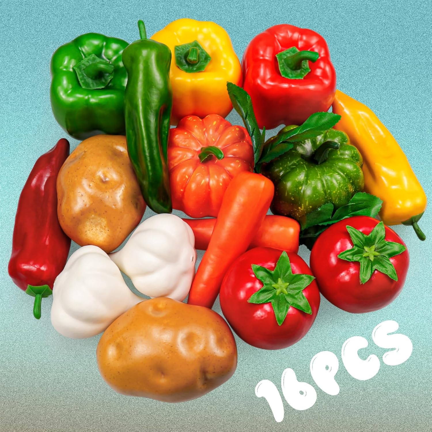 Lorigun 16 Piece Artificial Vegetable Decor Set