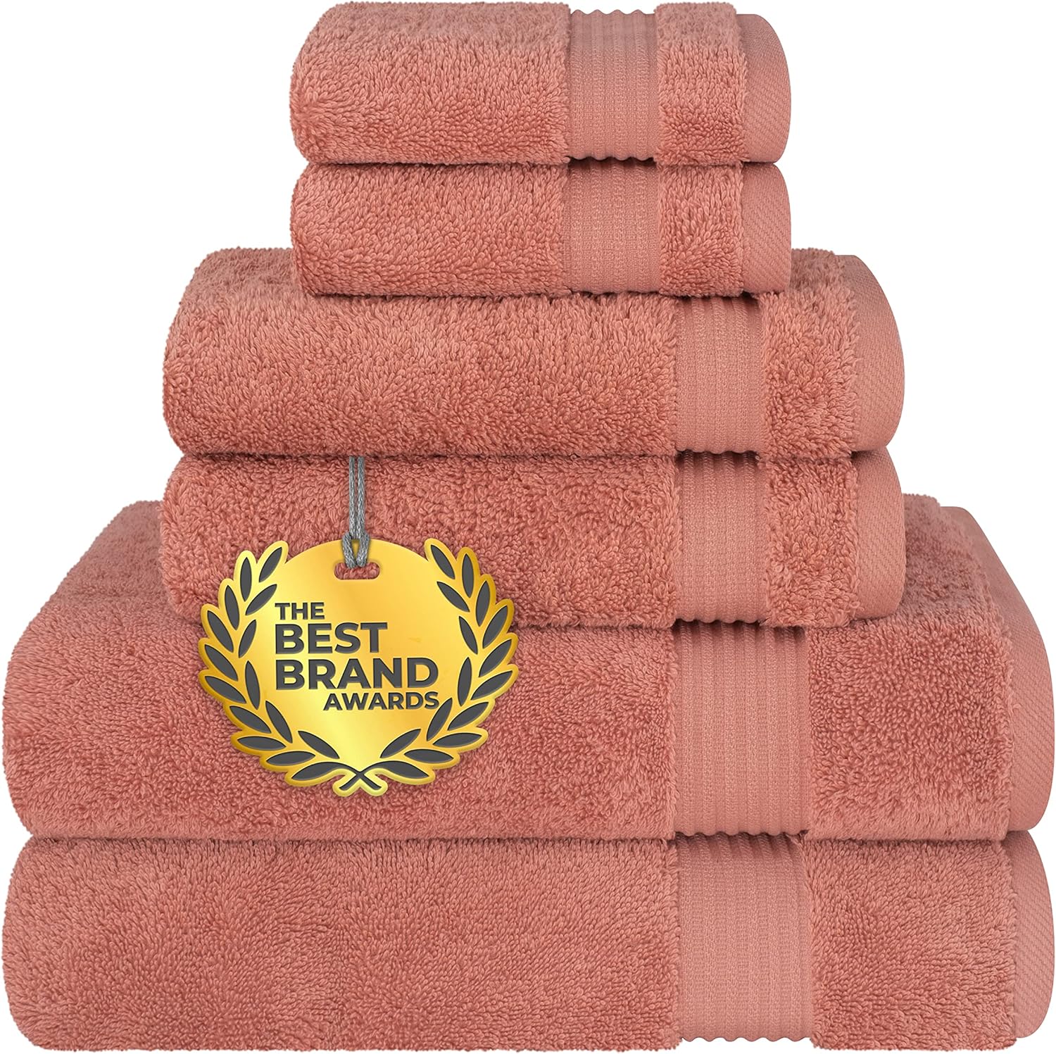 Cotton Paradise 6 Piece Towel Set with Soft Turkish Towels