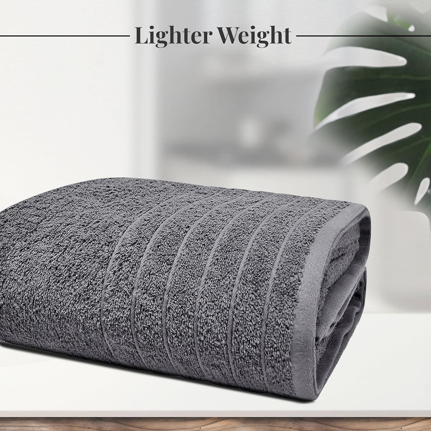 Tens Towels Jumbo Bath Sheet 40 x 80 Inches Dark Grey