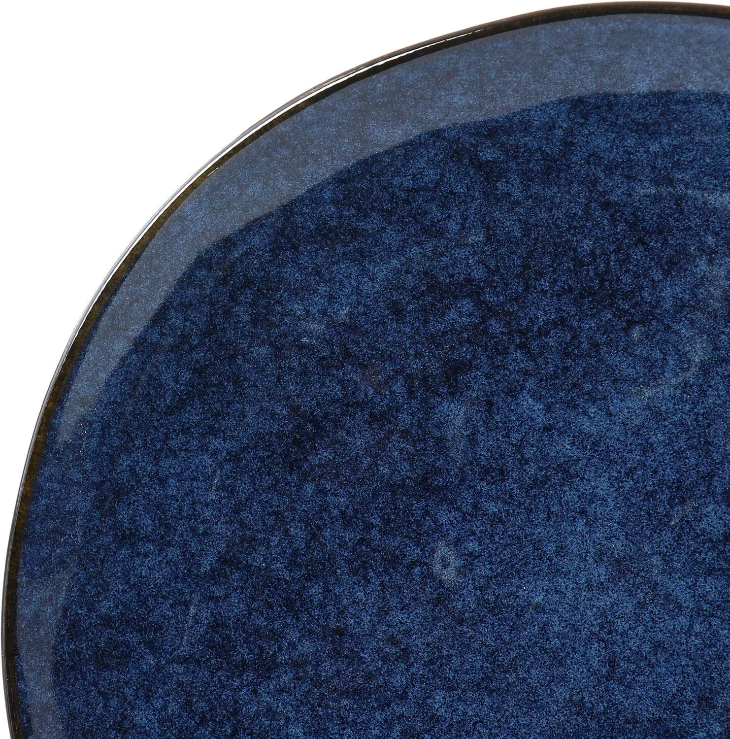 Elama Samara 12 Piece Stoneware Dinnerware Set Blue