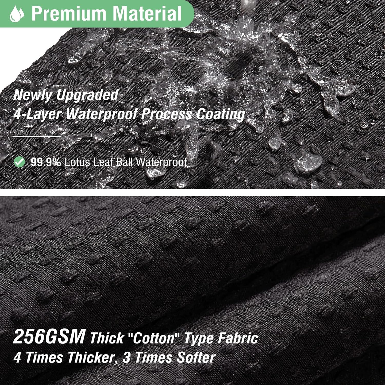Dynamene Heavy Duty Waffle Shower Curtain Set with 12 Hooks