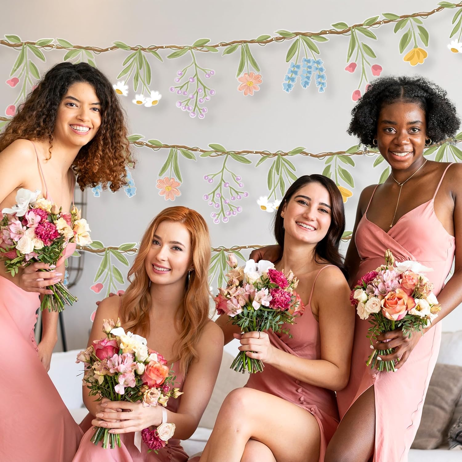 Cheerland Wildflower Garland for Garden Parties and Weddings
