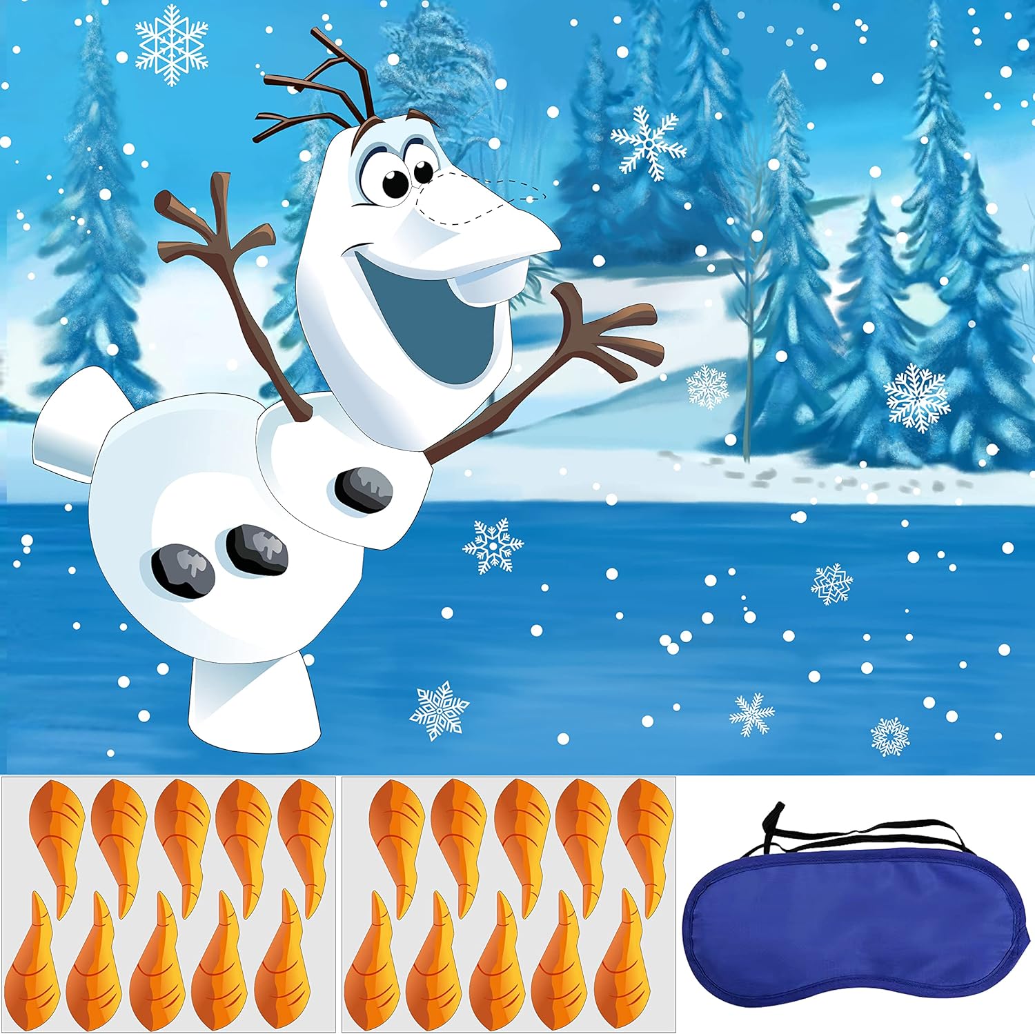 Pin The Nose Snowman Game for Kids
