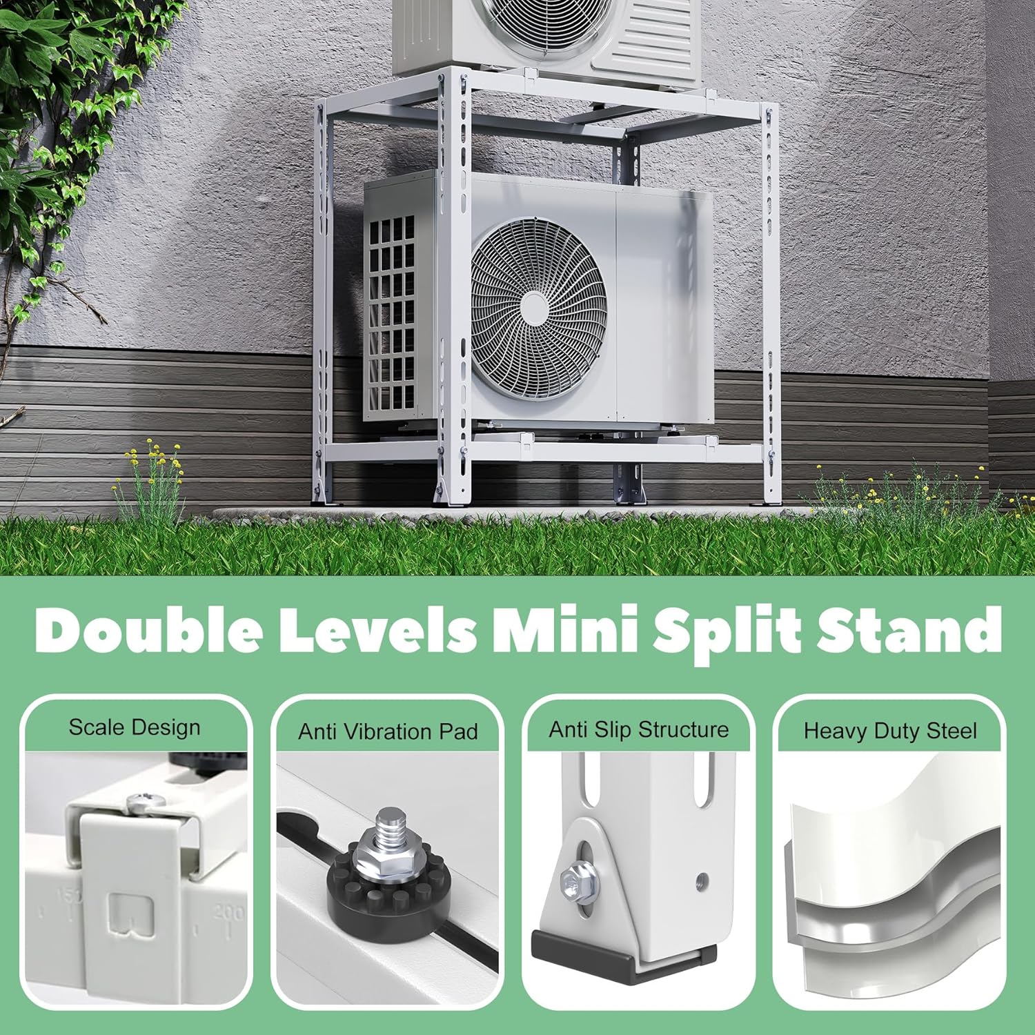 Memrita Double Levels Mini Split Ground Stand